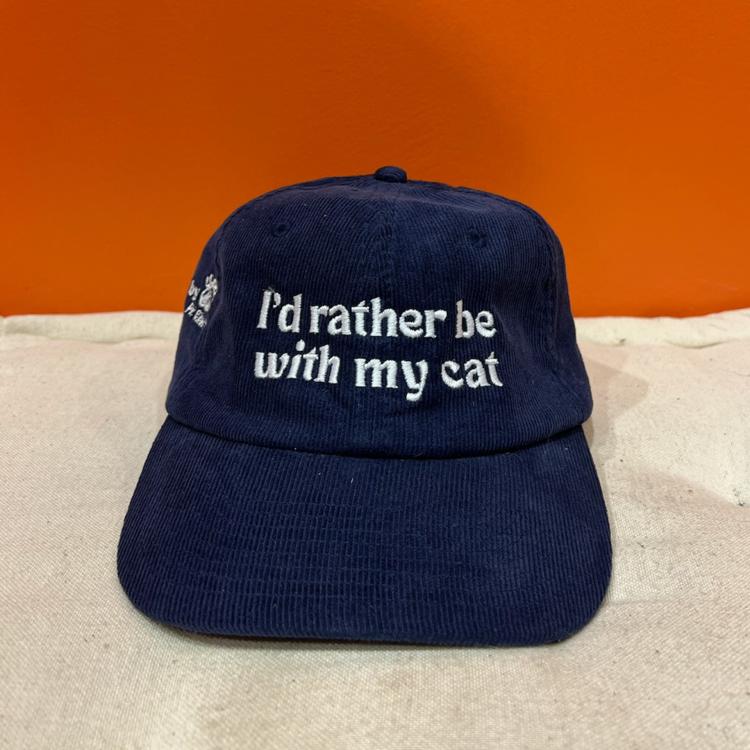 Casquettes "I'd rather be with my cat" velours