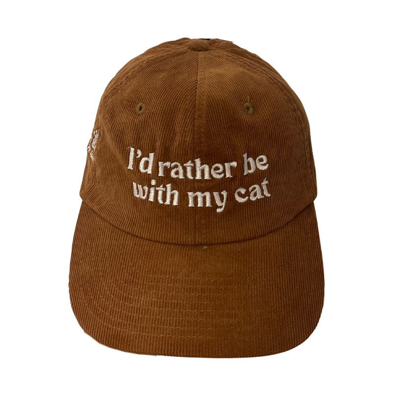 Casquettes "I'd rather be with my cat" velours