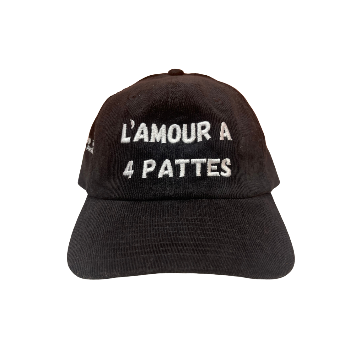 Casquettes "L'AMOUR A 4 PATTES" velours
