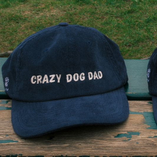 Casquettes "Crazy dog dad" velours