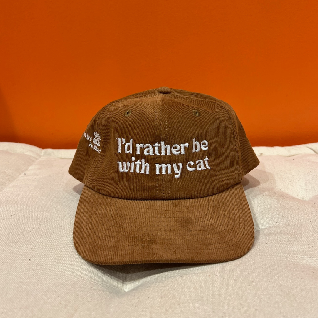 Casquettes "I'd rather be with my cat" velours