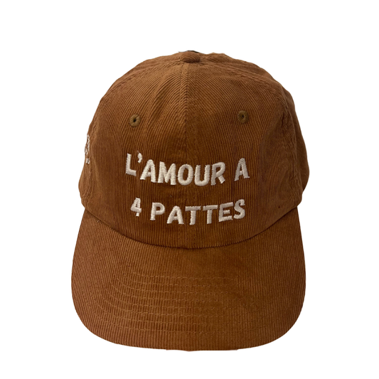 Casquettes "L'AMOUR A 4 PATTES" velours